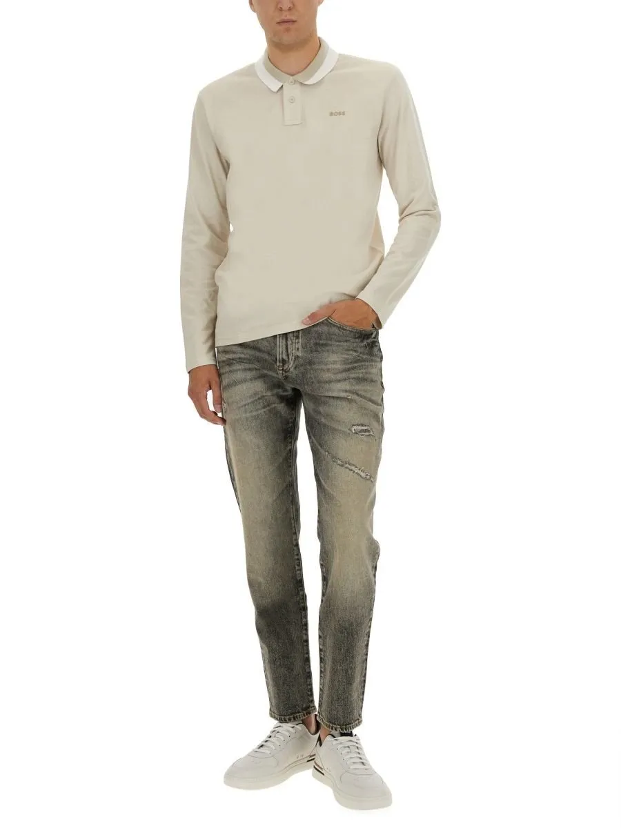Long-Sleeved Polo Shirt