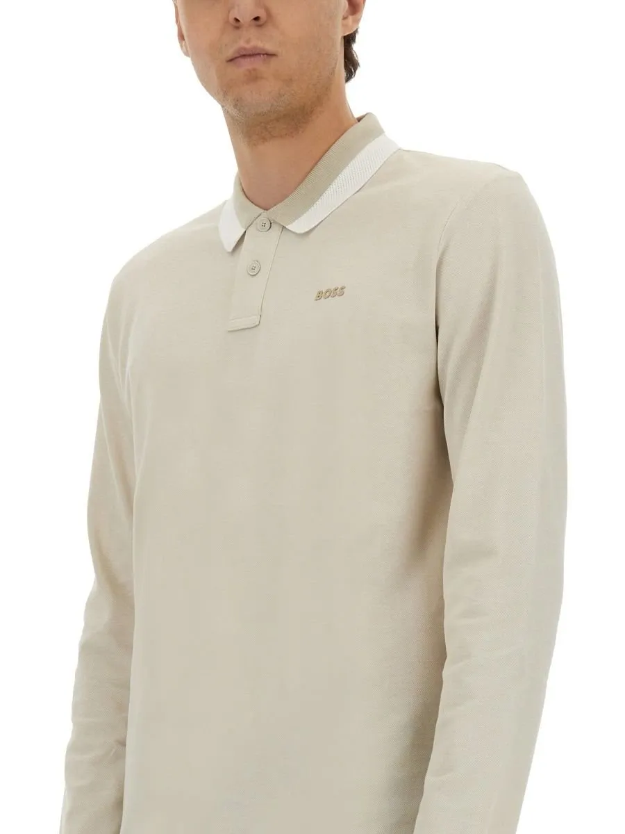 Long-Sleeved Polo Shirt