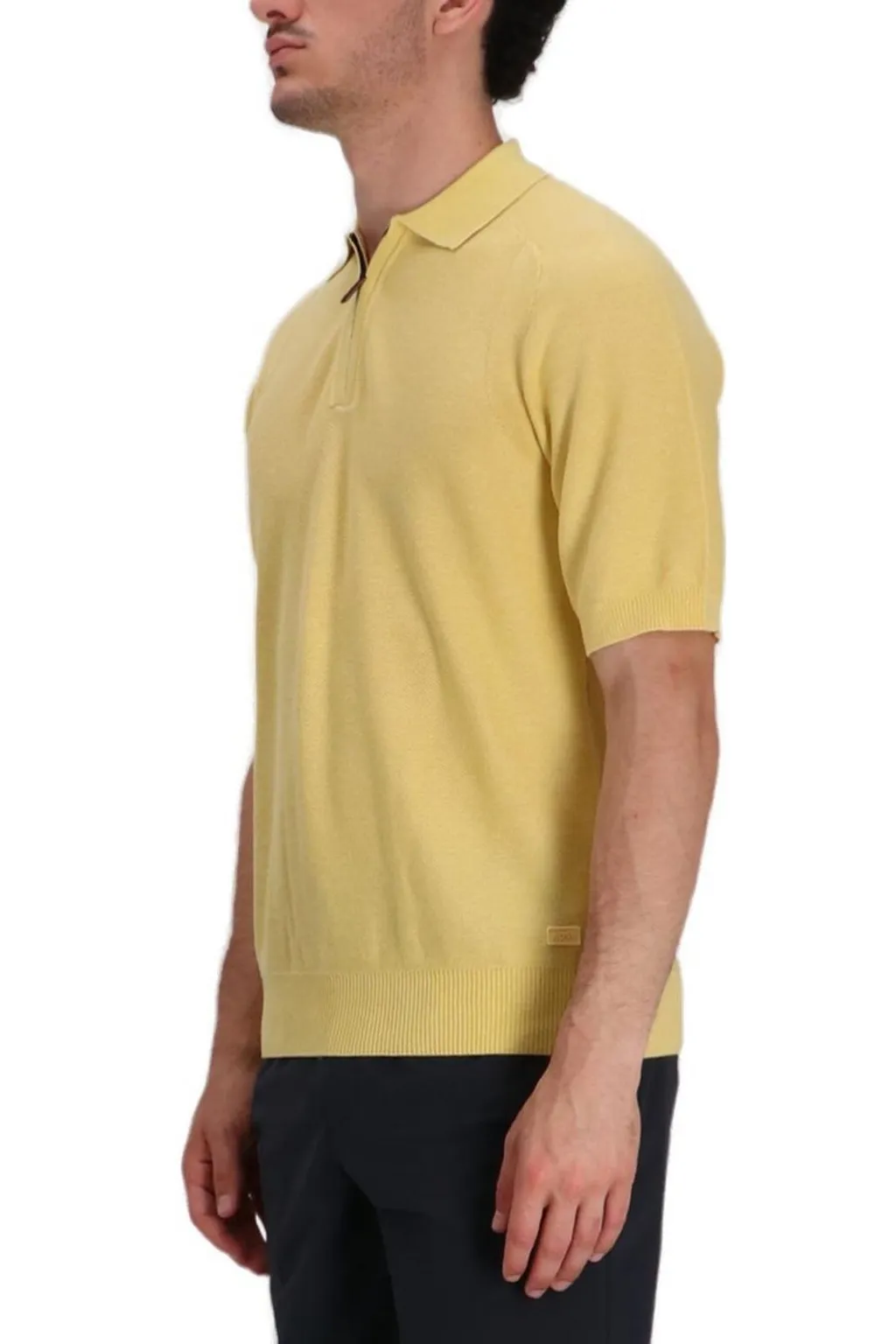 Short-Sleeved Knitted Polo Shirt