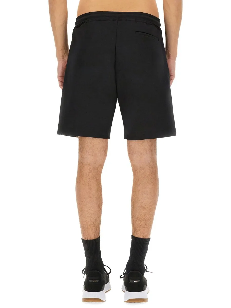 Logo Print Cotton Jersey Shorts