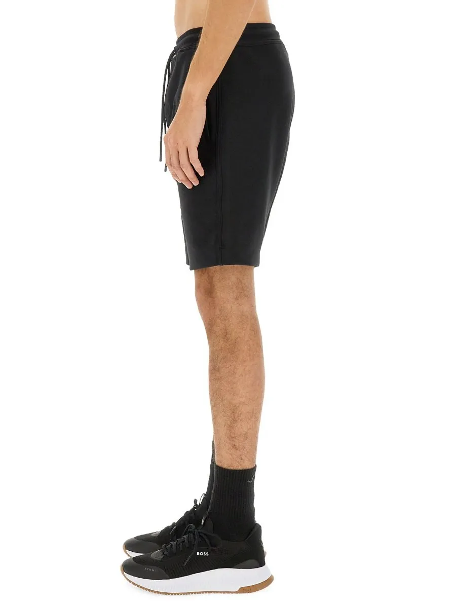 Logo Print Cotton Jersey Shorts