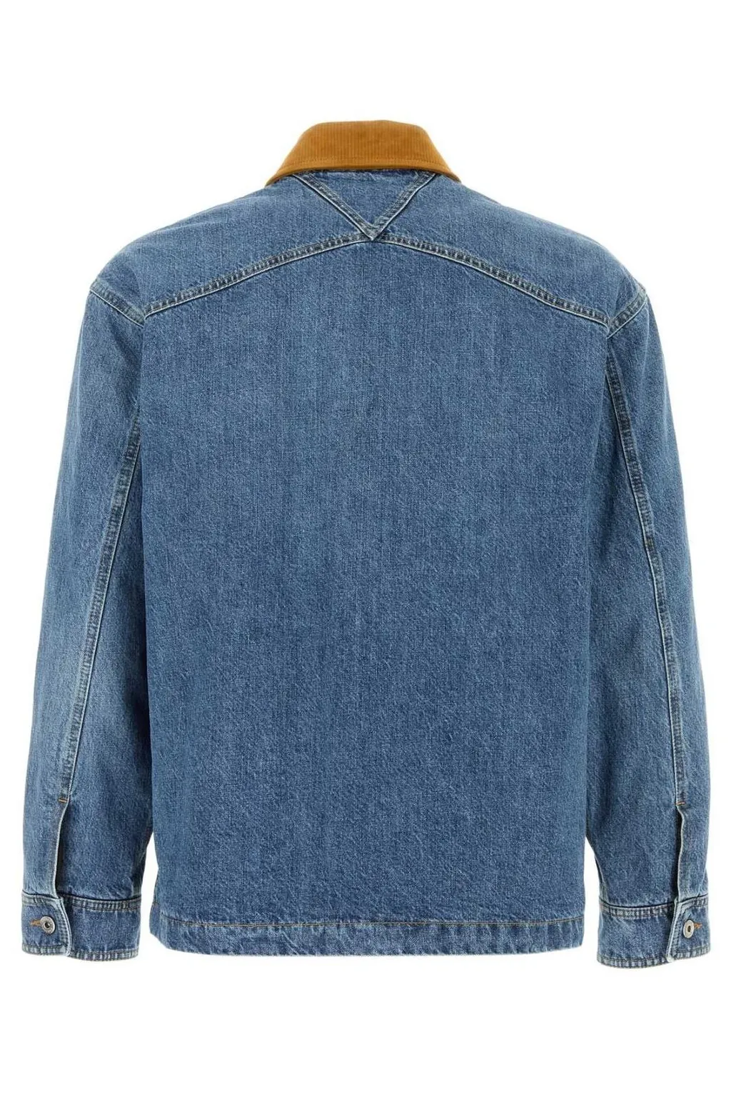 Denim Jacket With Corduroy Collar