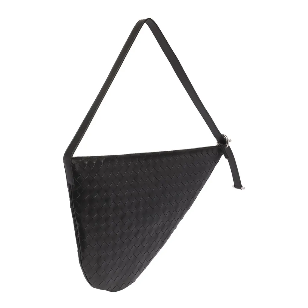 Triangular Woven Shoulder Bag