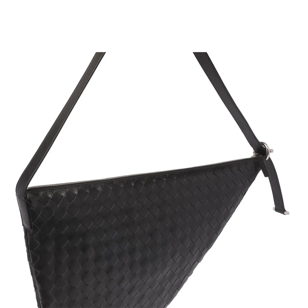 Triangular Woven Shoulder Bag