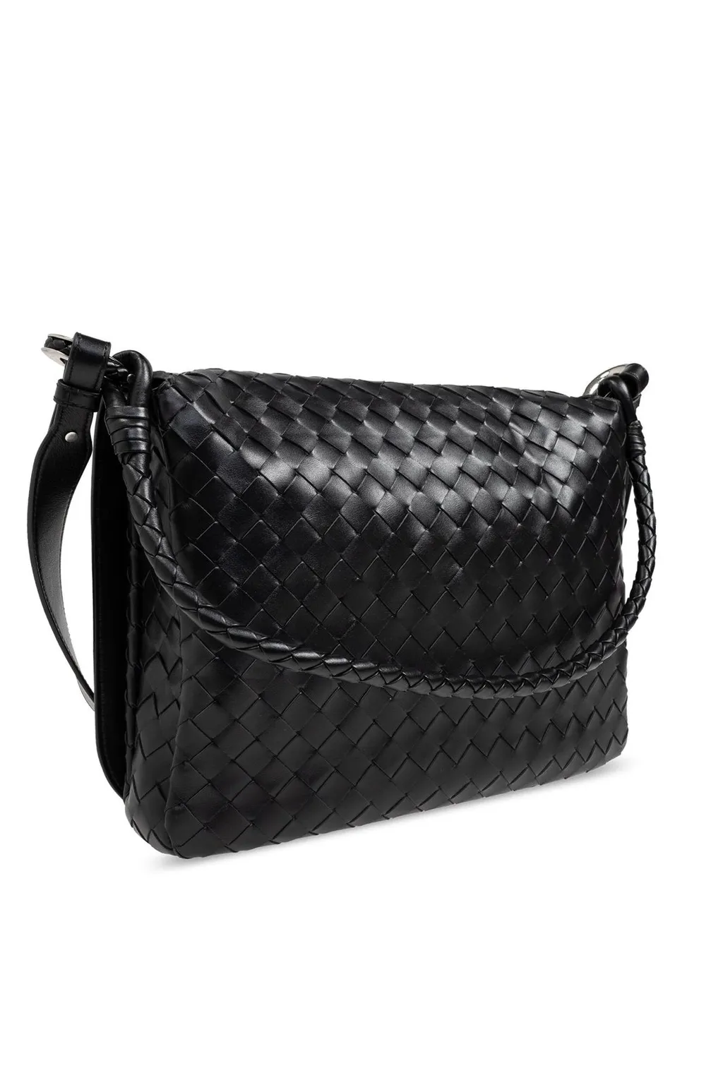 Intrecciato Leather Shoulder Bag