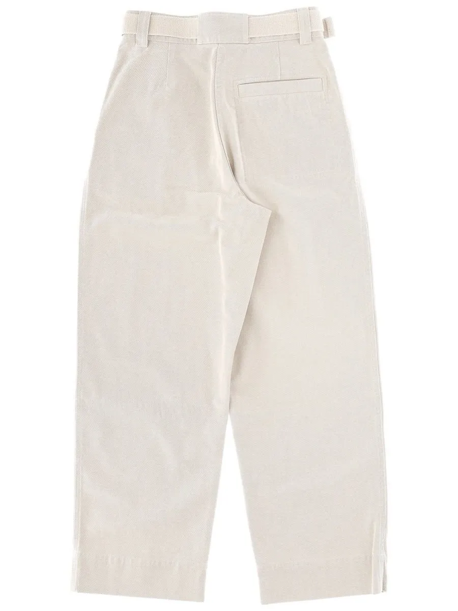 High-Waisted Pleated Wide-Leg Trousers