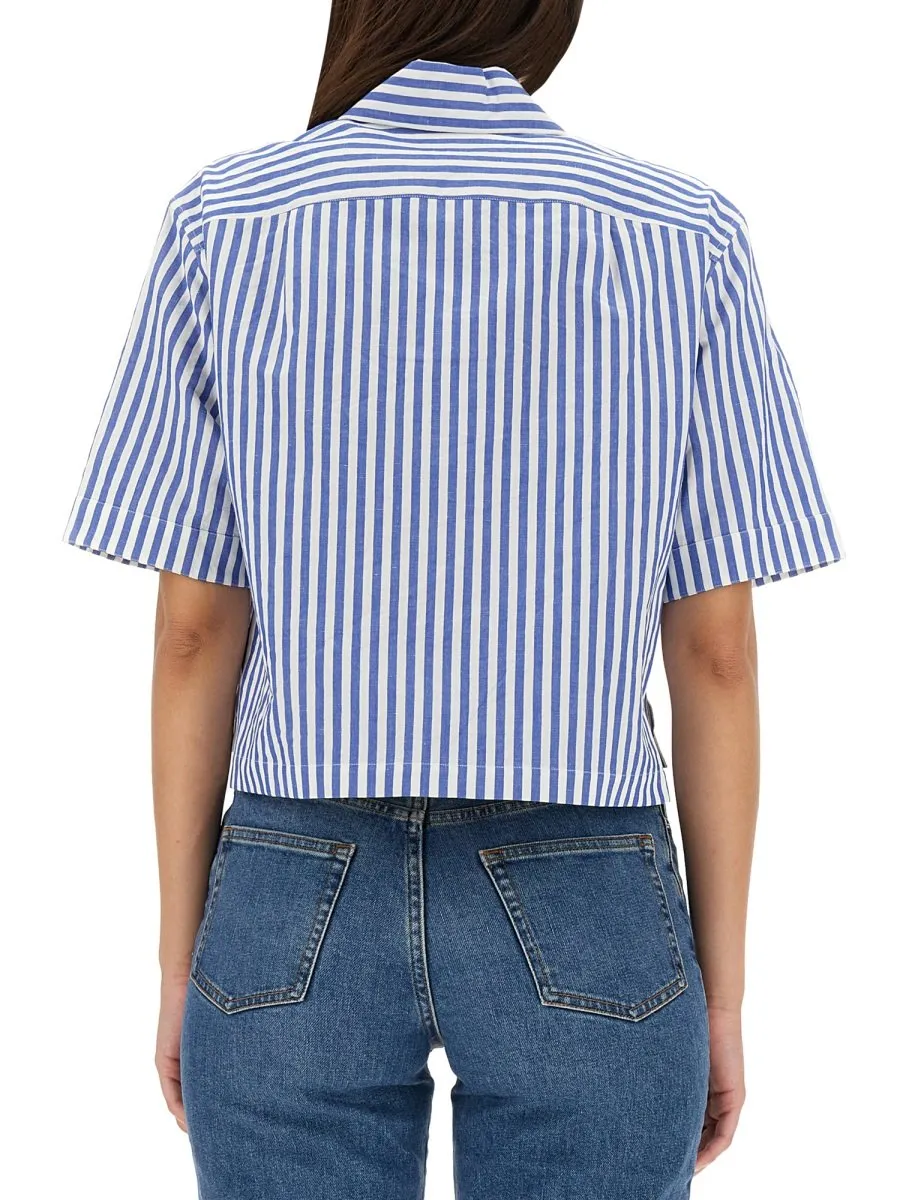 Striped Cropped Shirt