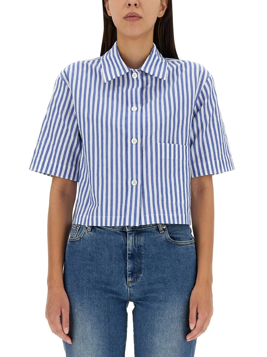 Striped Cropped Shirt