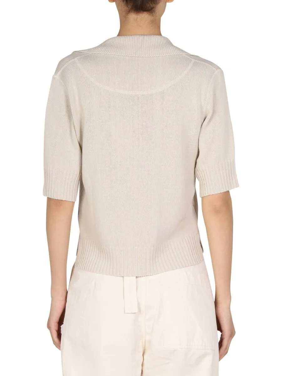 Collared Knit Top