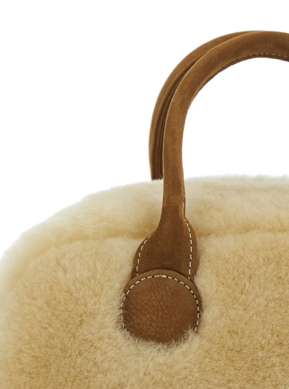 Shearling Bowling Bag