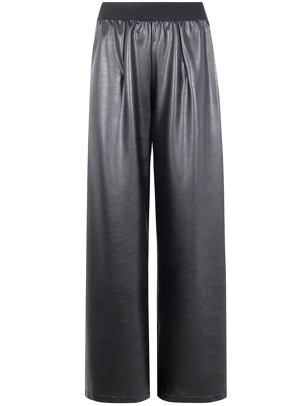 Wide-Leg Faux Leather Pants