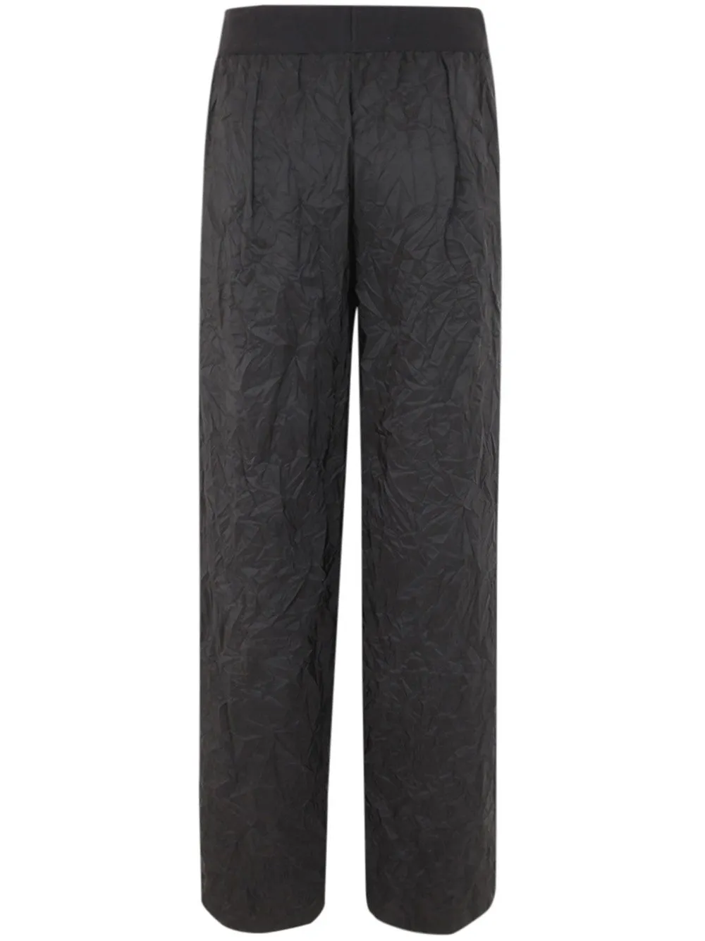 Crinkled Wide-Leg Trousers
