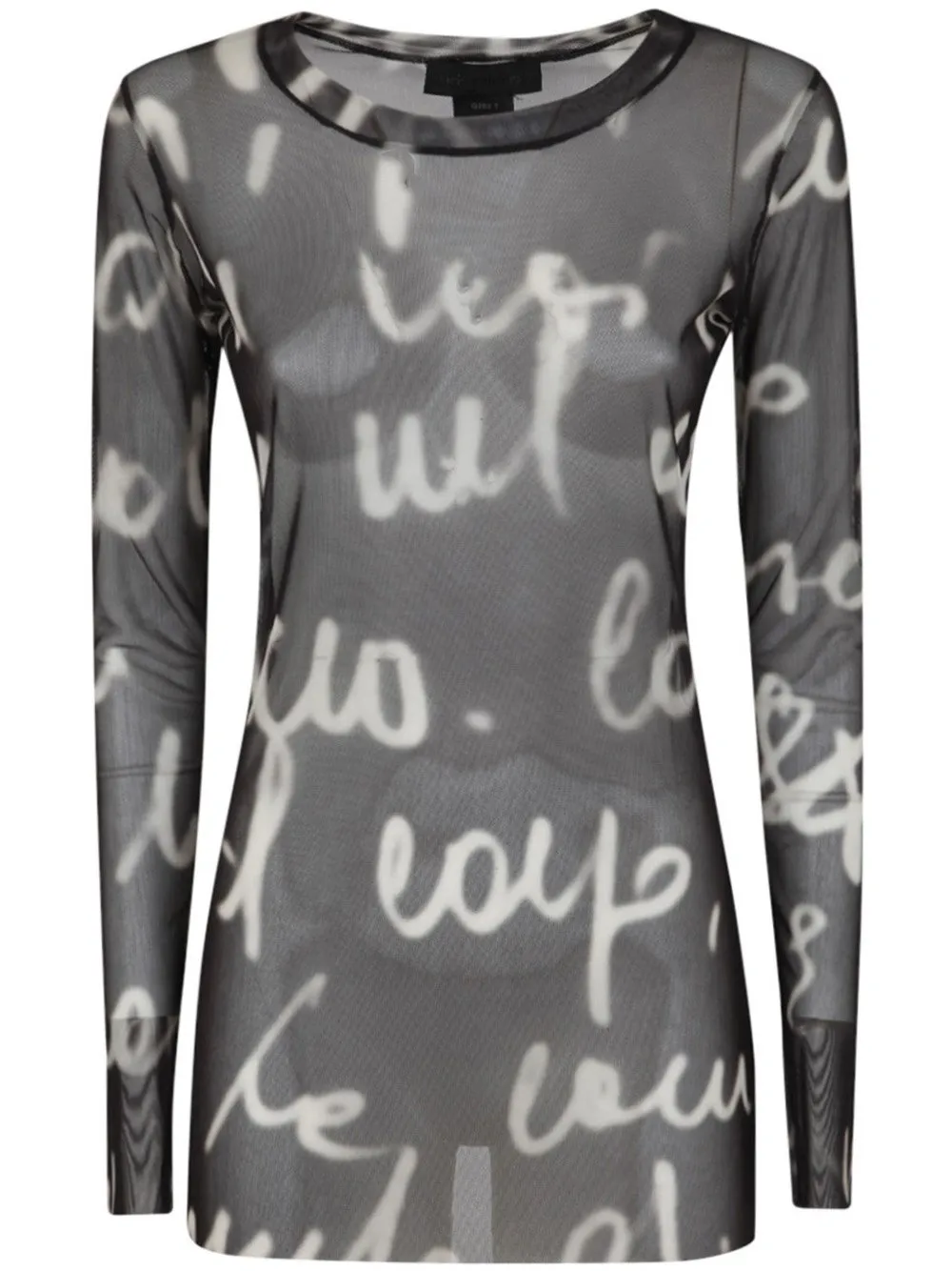 Long Sleeve Mesh Top