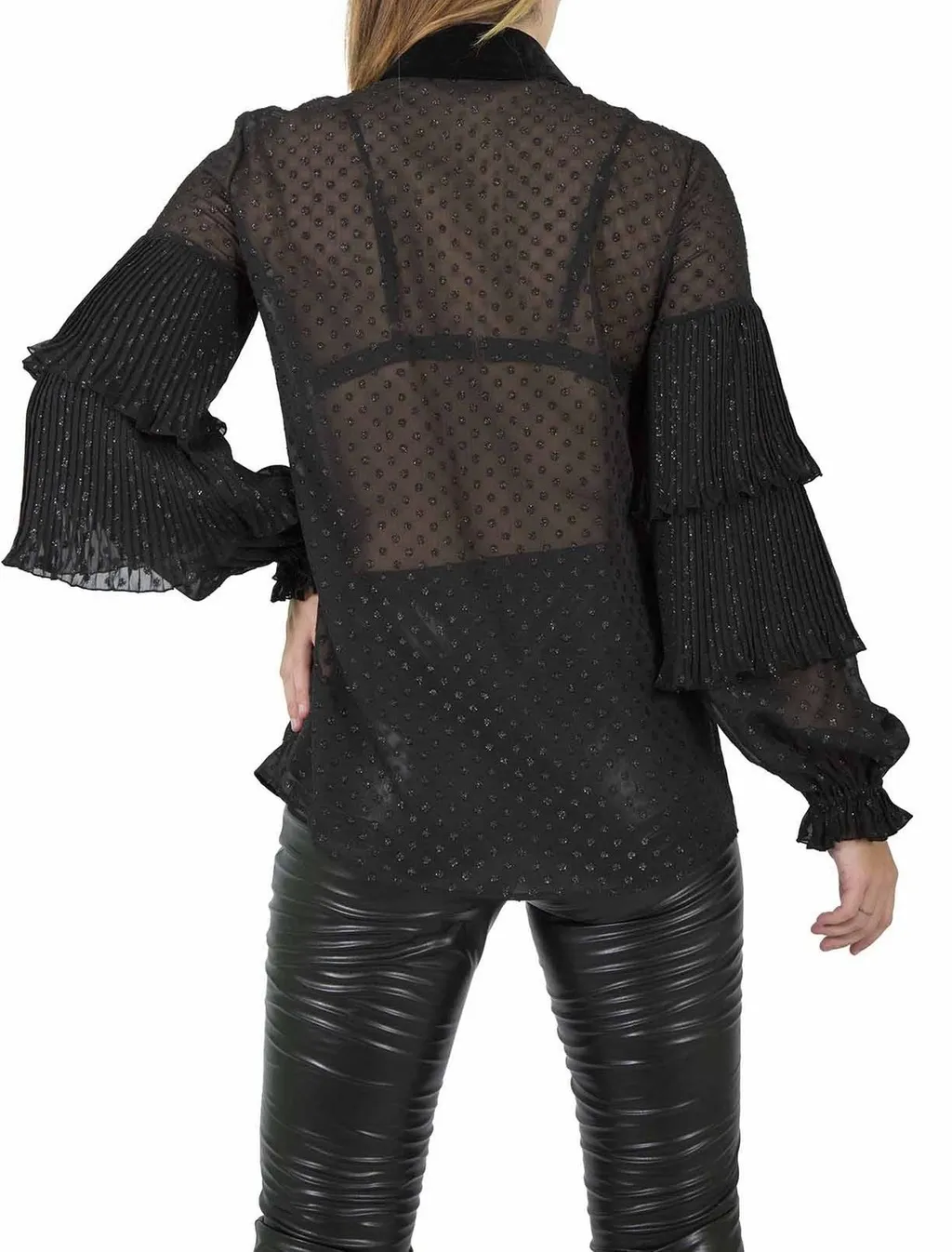 Sheer Ruffle Blouse