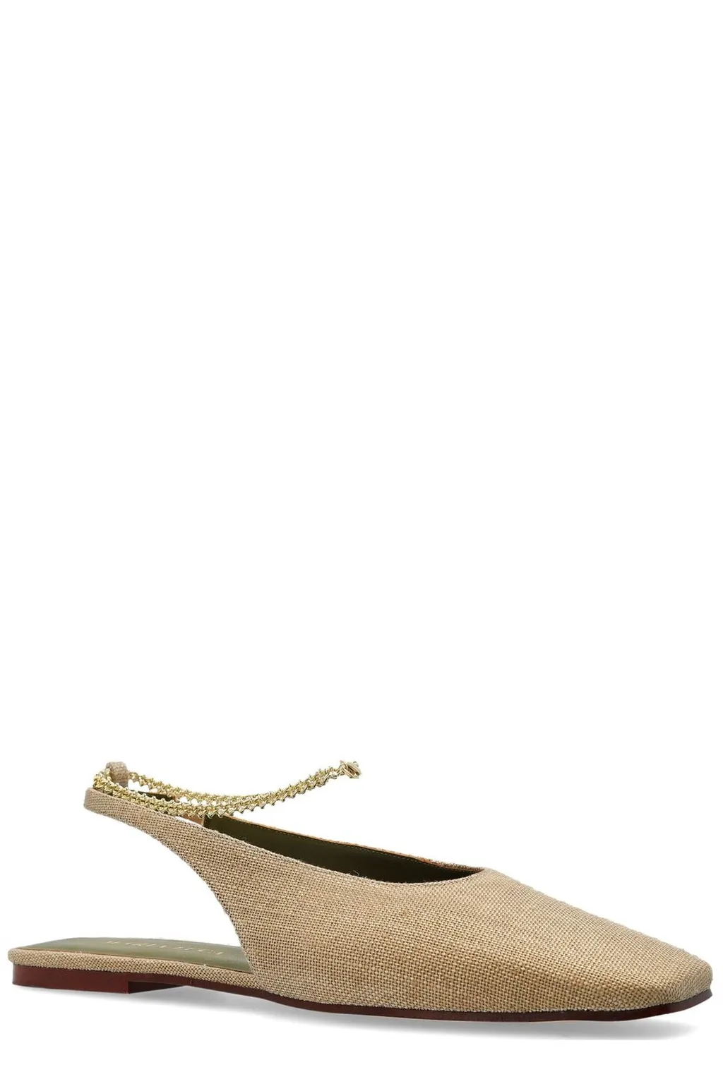 Square Toe Slingback Flats