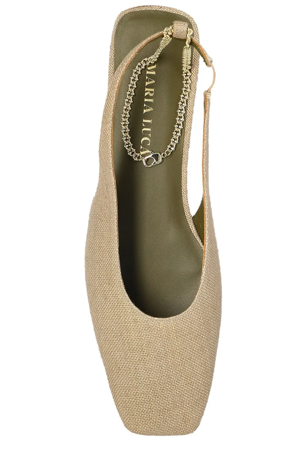 Square Toe Slingback Flats