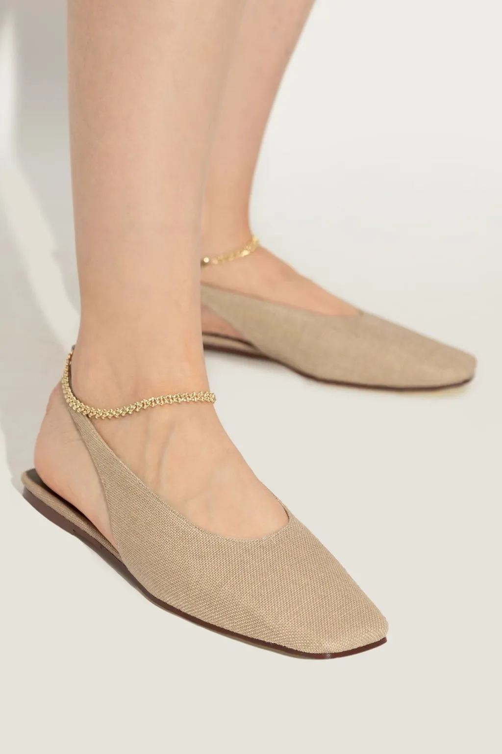 Square Toe Slingback Flats