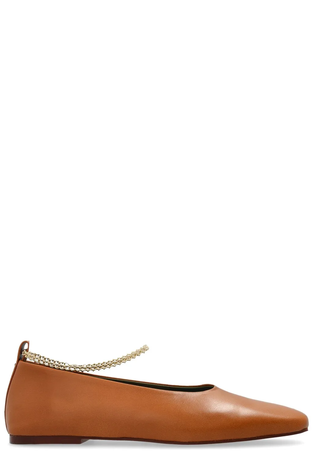 Ballet Flats With Chain Detail