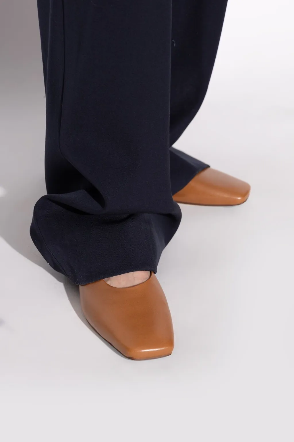 Ballet Flats With Chain Detail