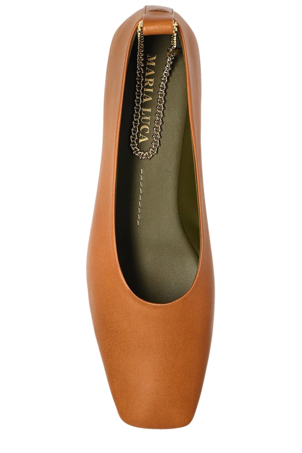 Ballet Flats With Chain Detail