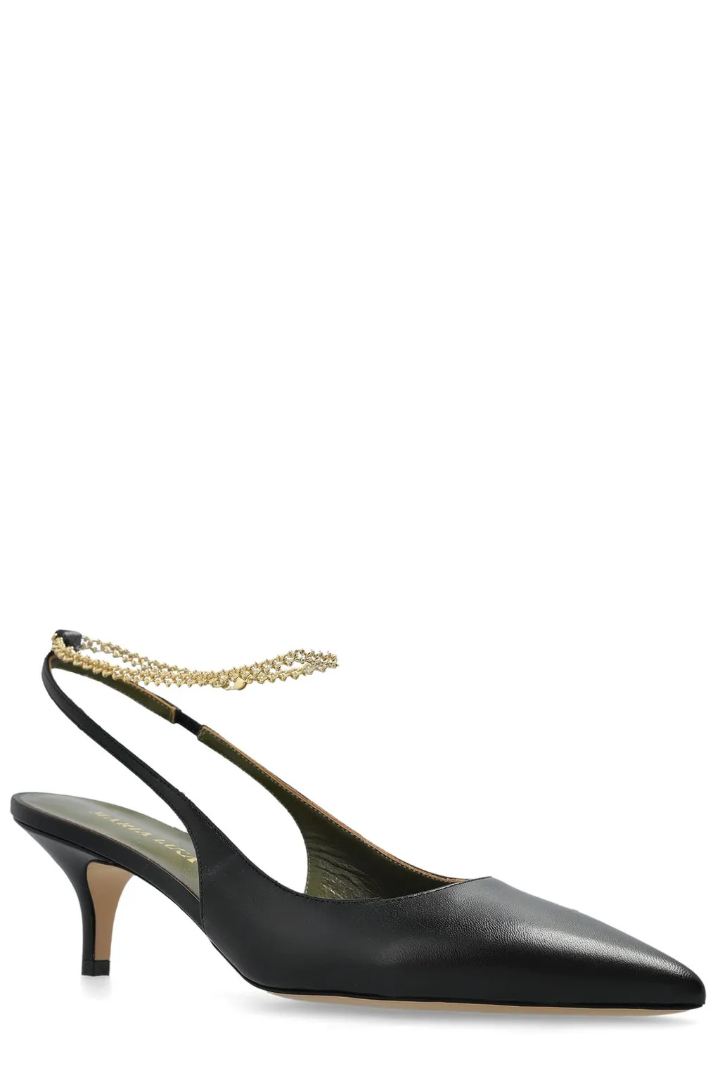 Slingback Pumps With Crystal Ankle Strap