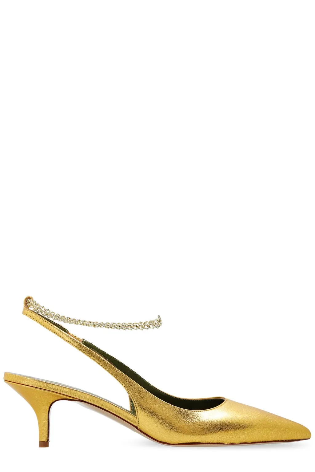 Slingback Pumps With Crystal Ankle Strap