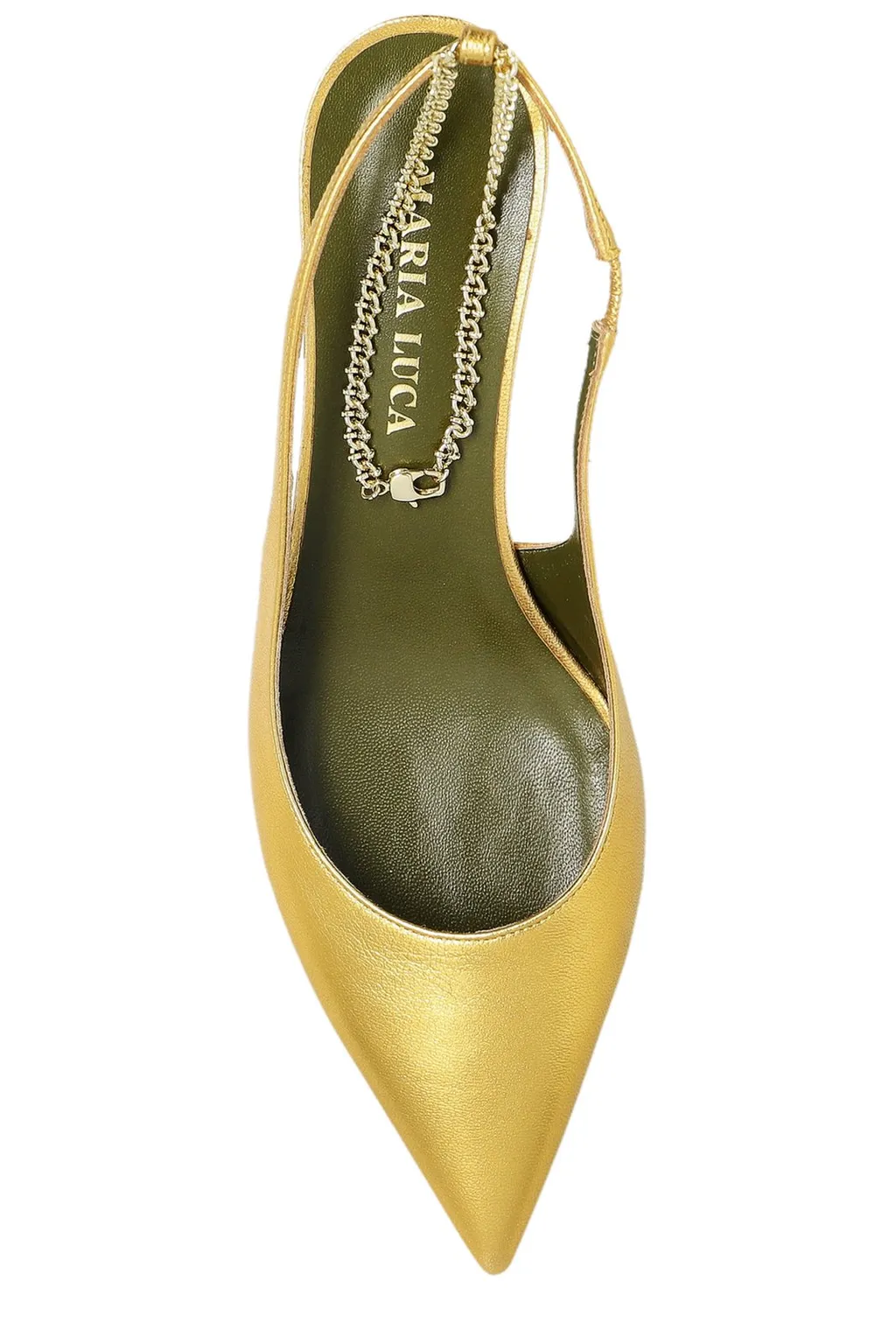 Slingback Pumps With Crystal Ankle Strap