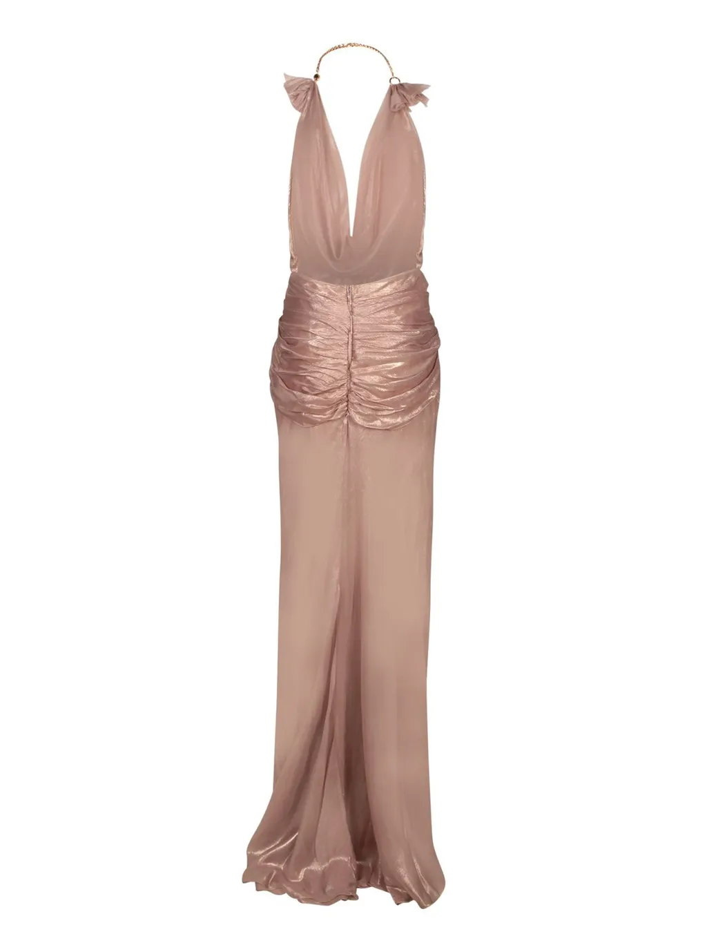 Halterneck Cowl Neck Gown