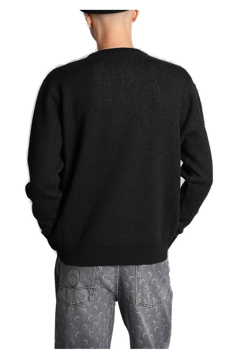Crescent Moon Print Sweater