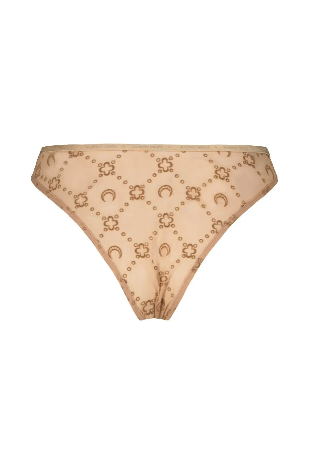 Thong With Moon And Flower Print