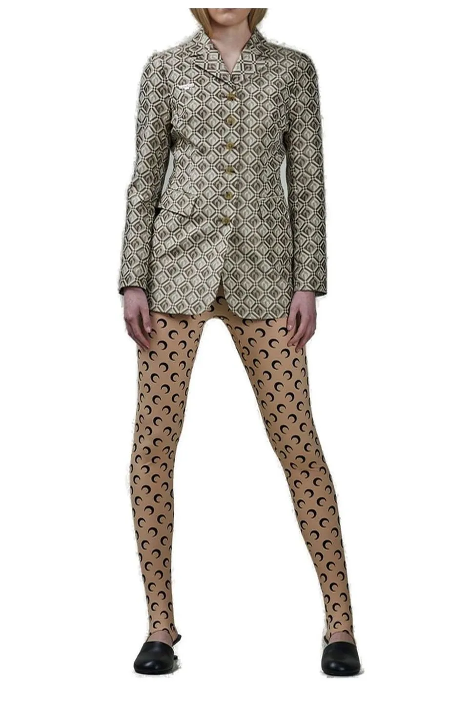Leggings With All-Over Moon Print