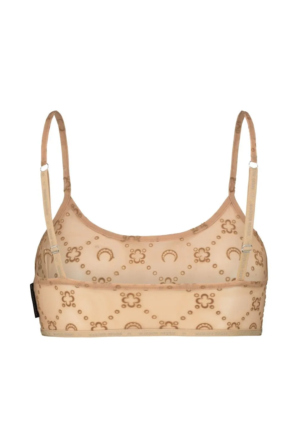 Logo Print Mesh Bralette