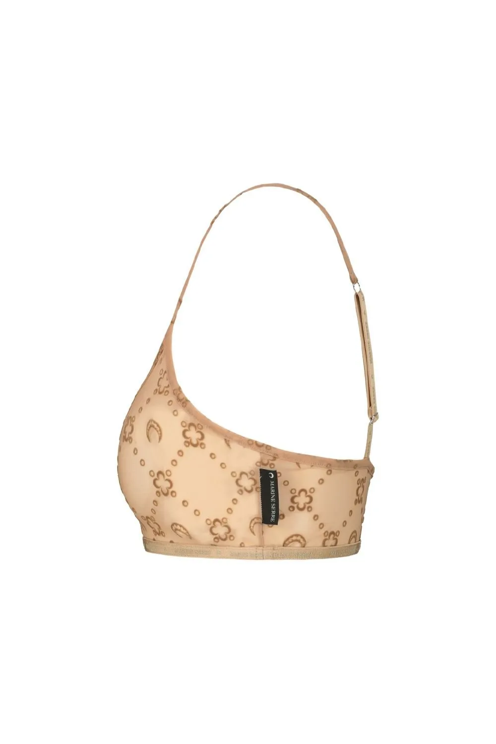 Logo Print Mesh Bralette