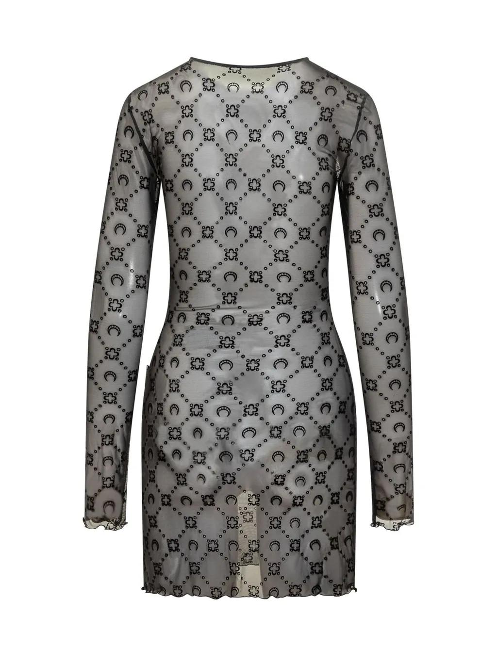 Moon Print Mesh Mini Dress