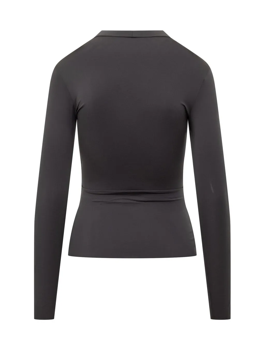 Logo Mock Neck Long Sleeve Top