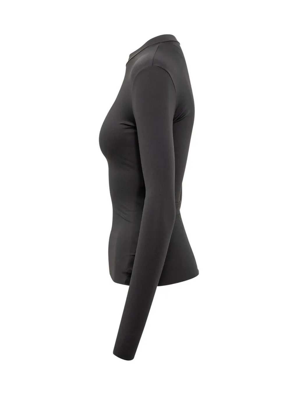 Logo Mock Neck Long Sleeve Top