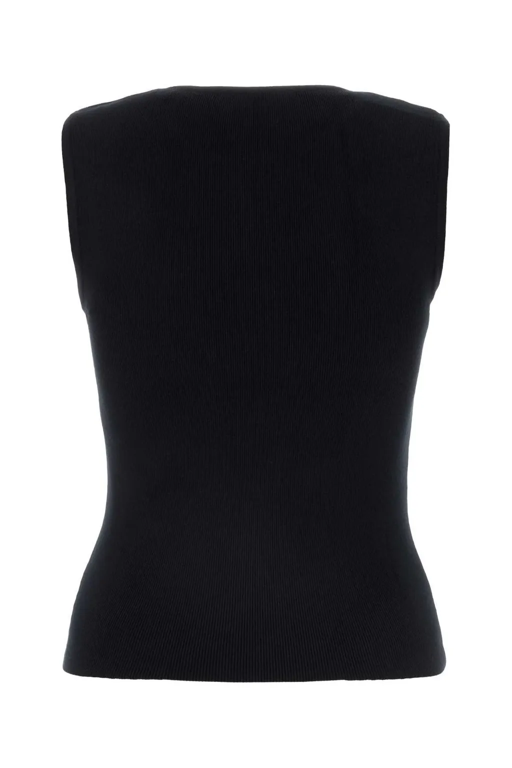 Logo Print Ribbed Tank Top