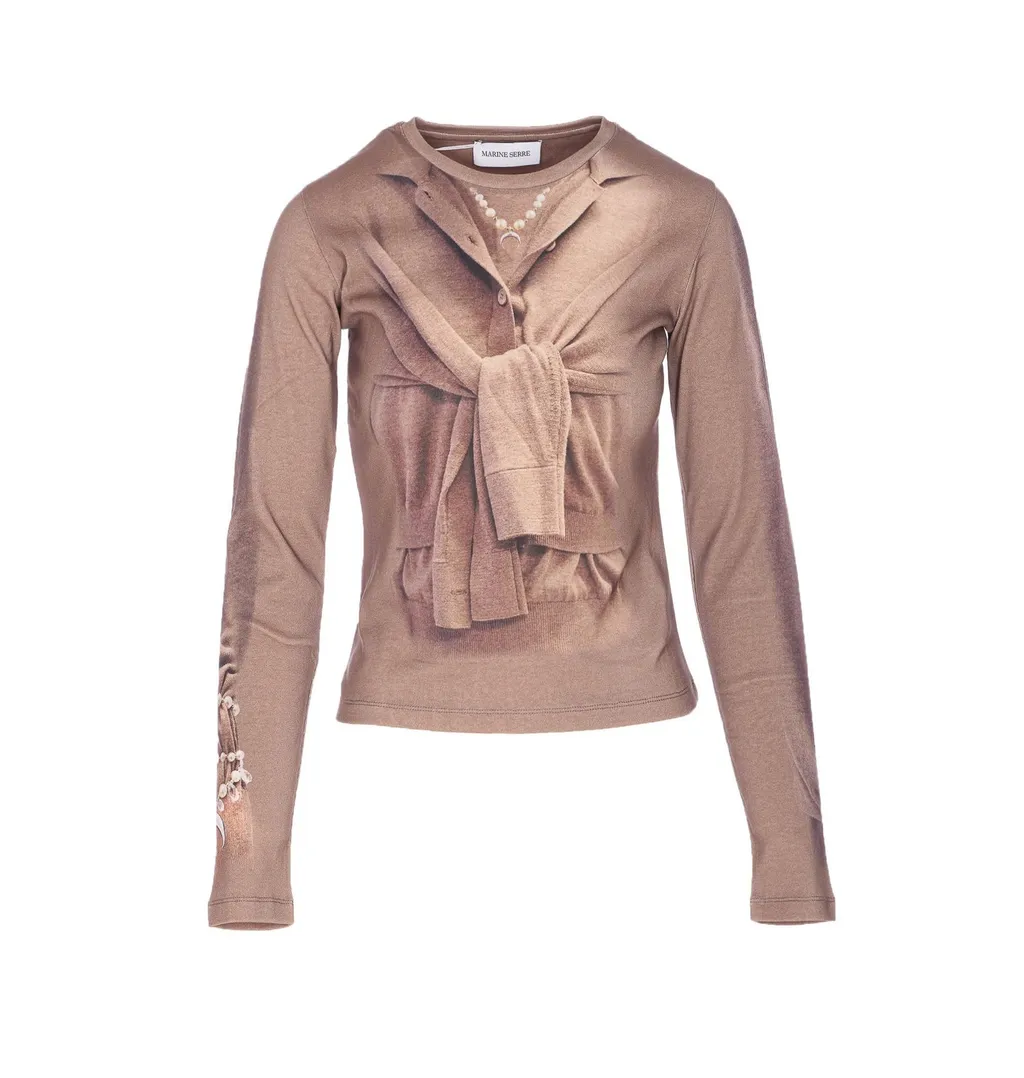 Long Sleeve Cardigan With Pearl Embellishment