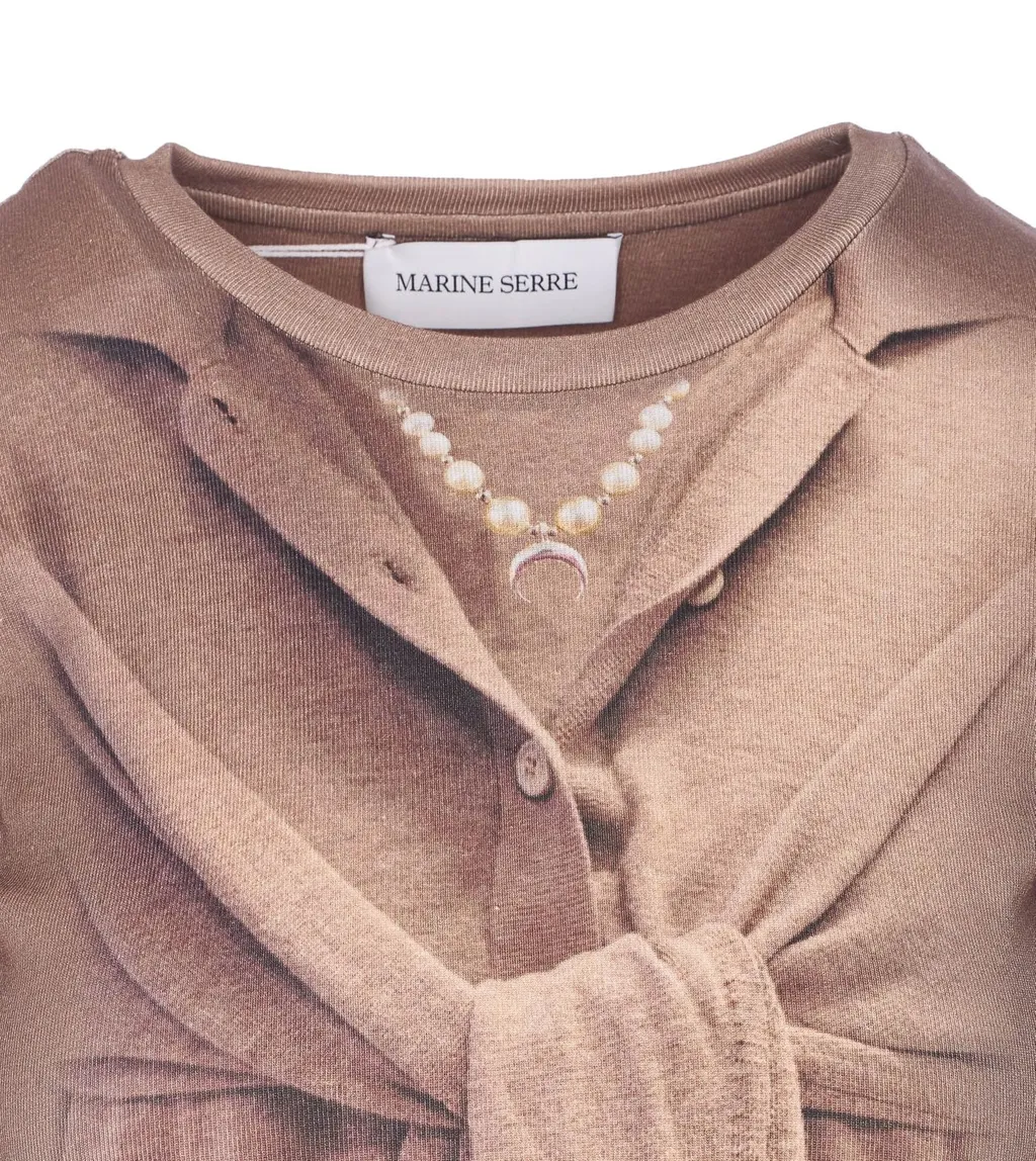 Long Sleeve Cardigan With Pearl Embellishment