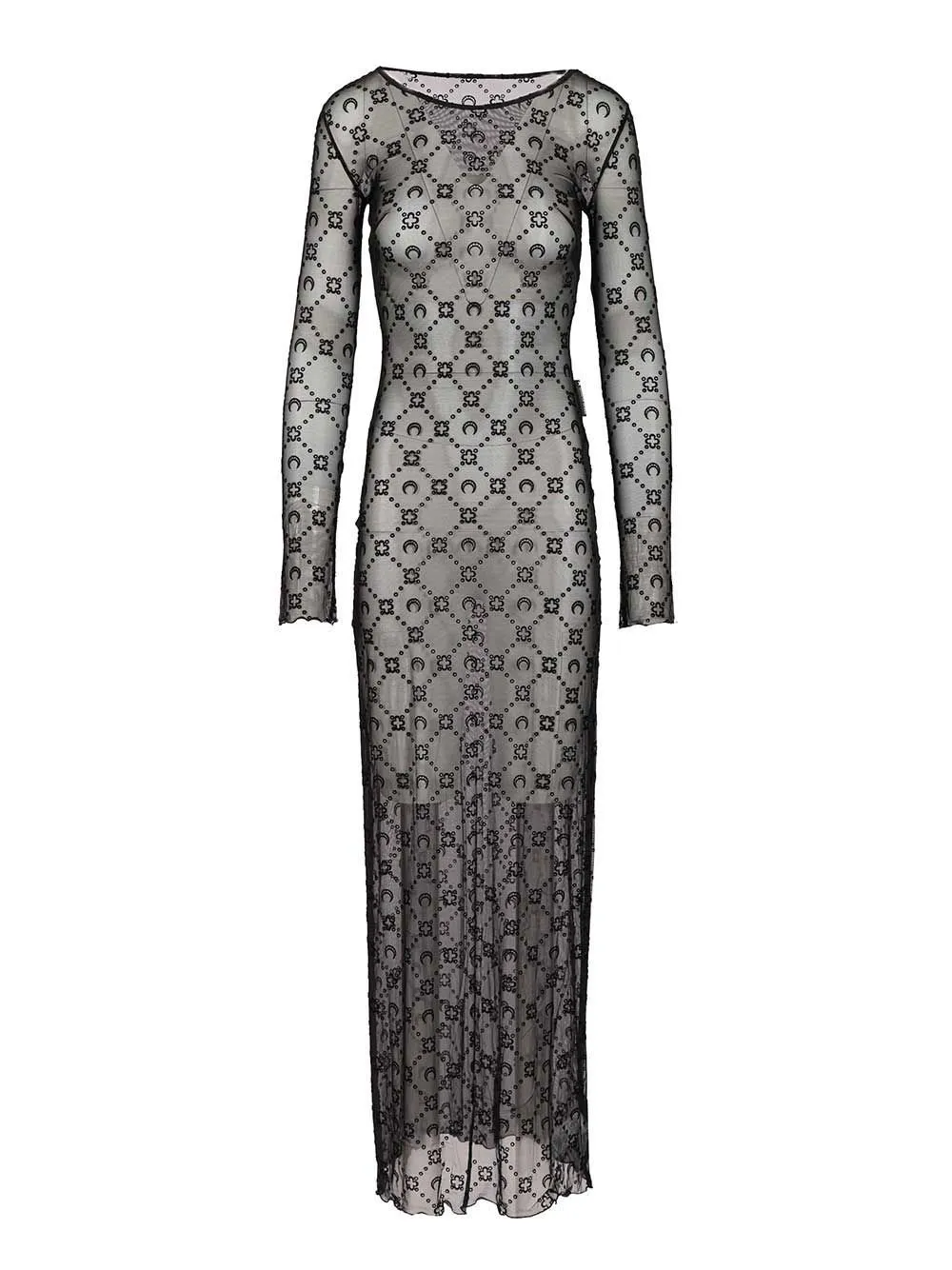 Sheer Long Sleeve Maxi Dress