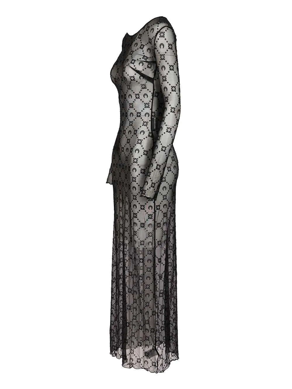 Sheer Long Sleeve Maxi Dress