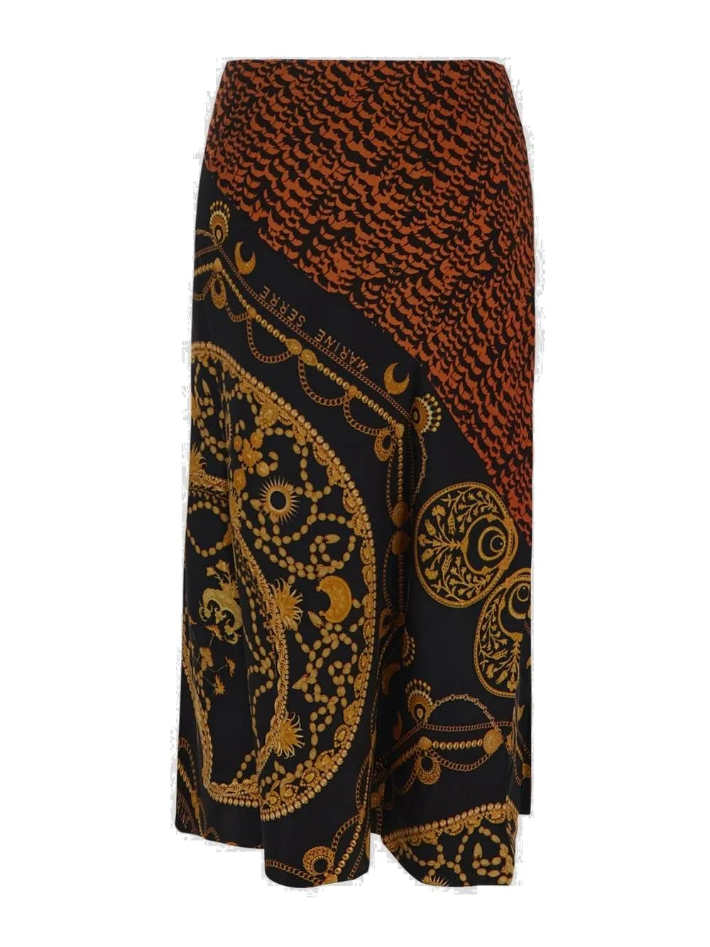 Printed Midi Skirt