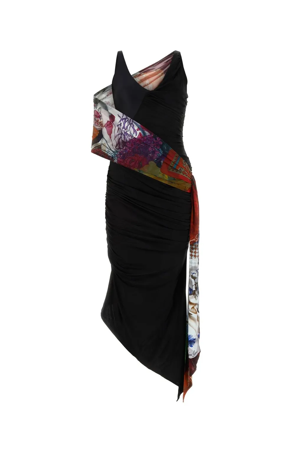 One-Shoulder Draped Dress