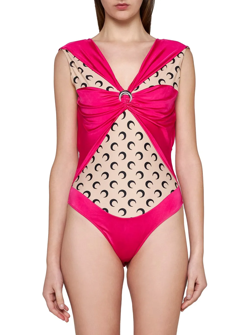 Crescent Moon Print Bodysuit