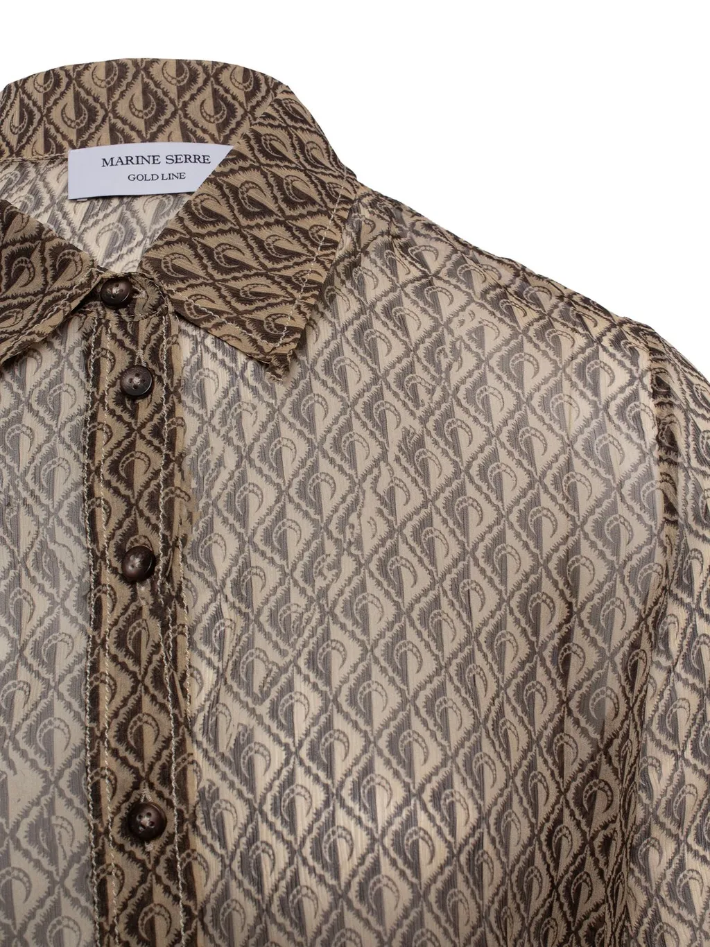 Geometric Print Silk Shirt