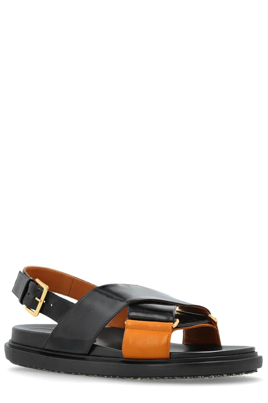 Two-Tone Leather Sandals