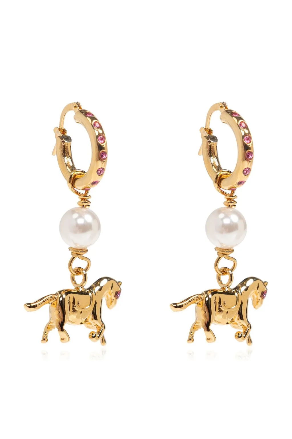 Horse Charm Hoop Earrings