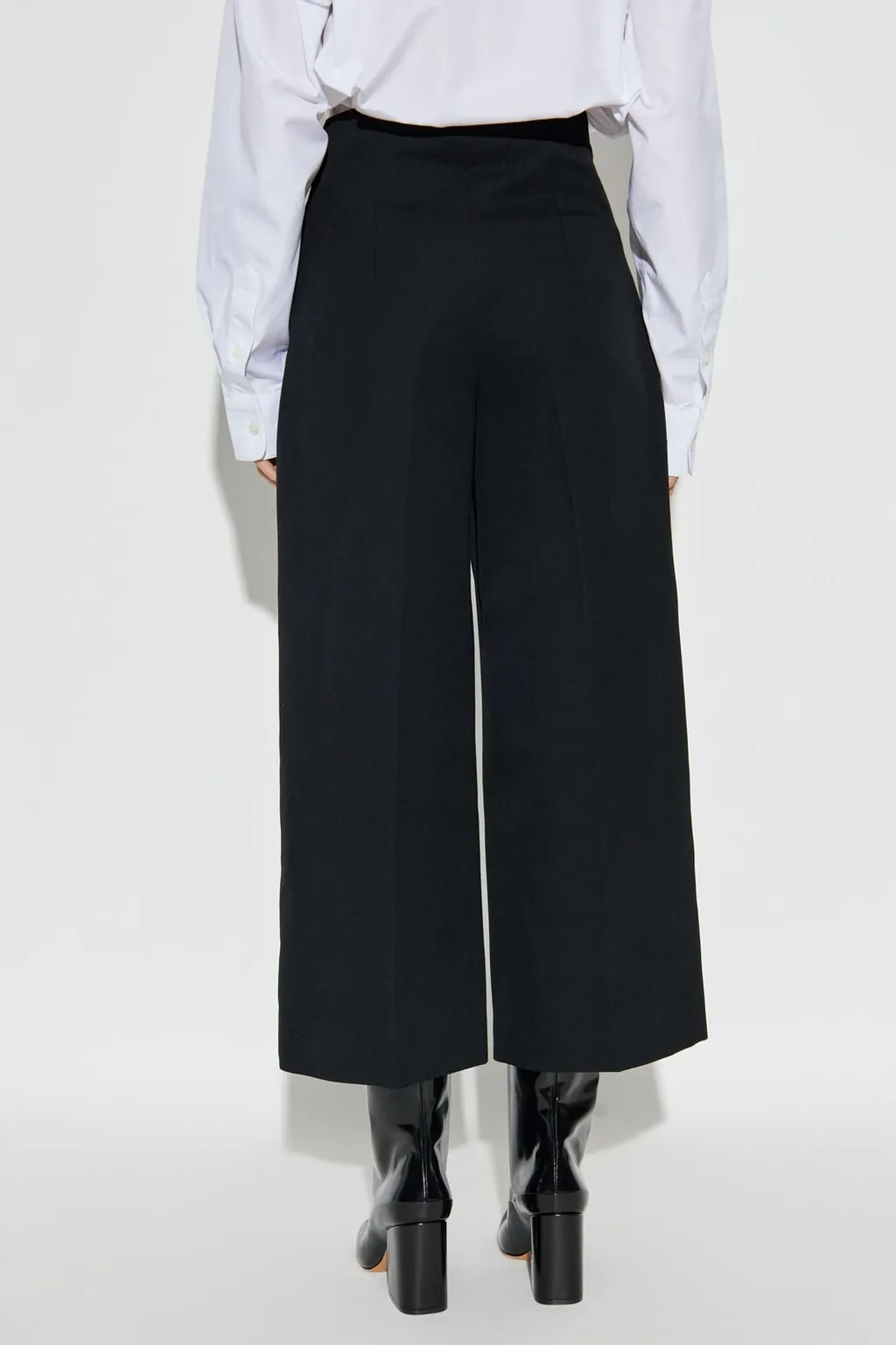 Wide-Leg Cropped Trousers