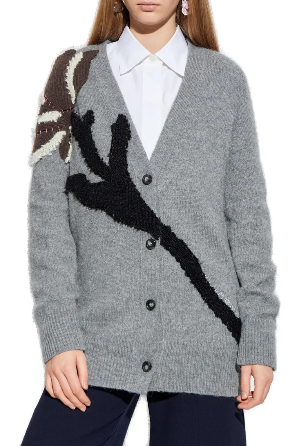 Cardigan With Appliqué Detail