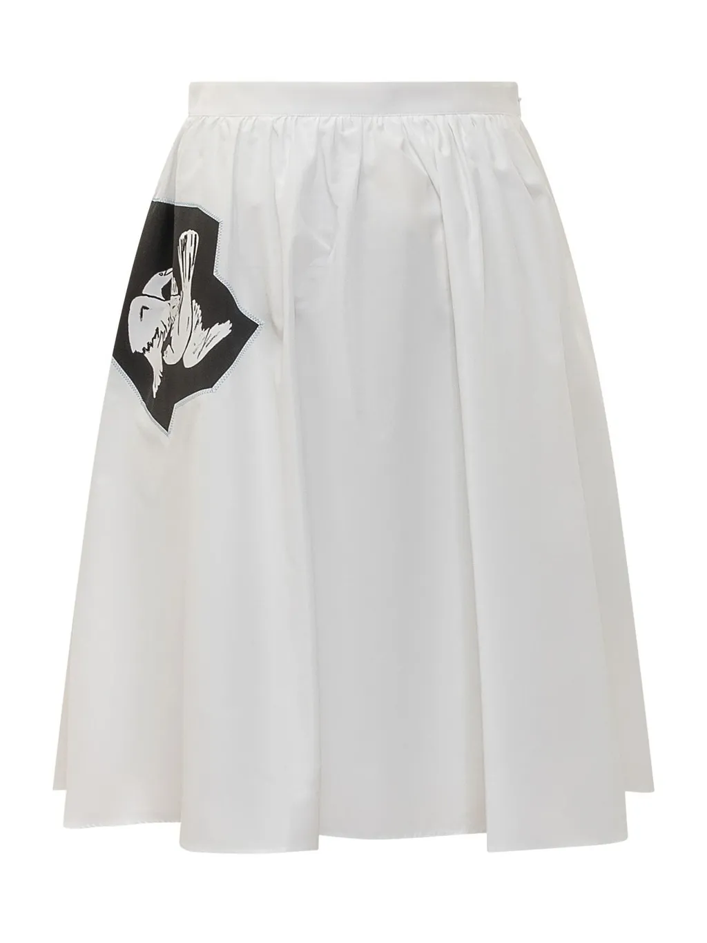 Midi Skirt With Graphic Patches